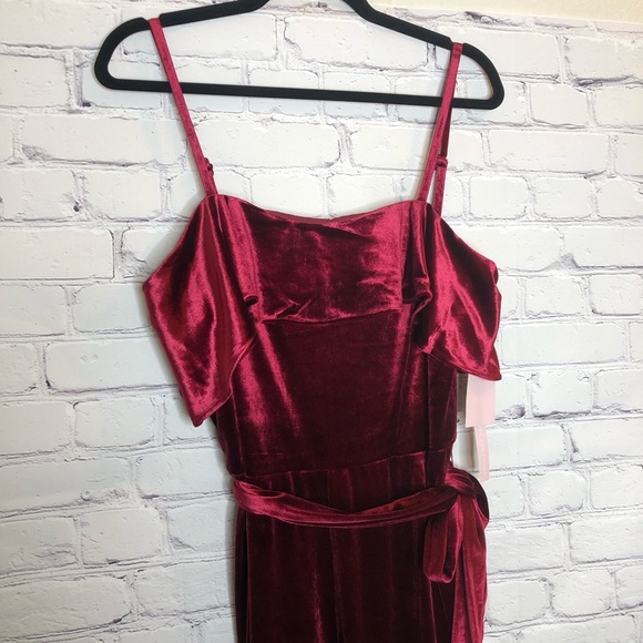 AVEC LES FILLES Cropped Velvet Jumpsuit - Picture 3 of 8